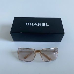Rare Vintage Chanel Rhinestone Sunglasses